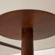 Brutalist conference table made of wood and steel