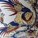 Vase balustre motifs paons/floraux style imari, signé y.p. derevua