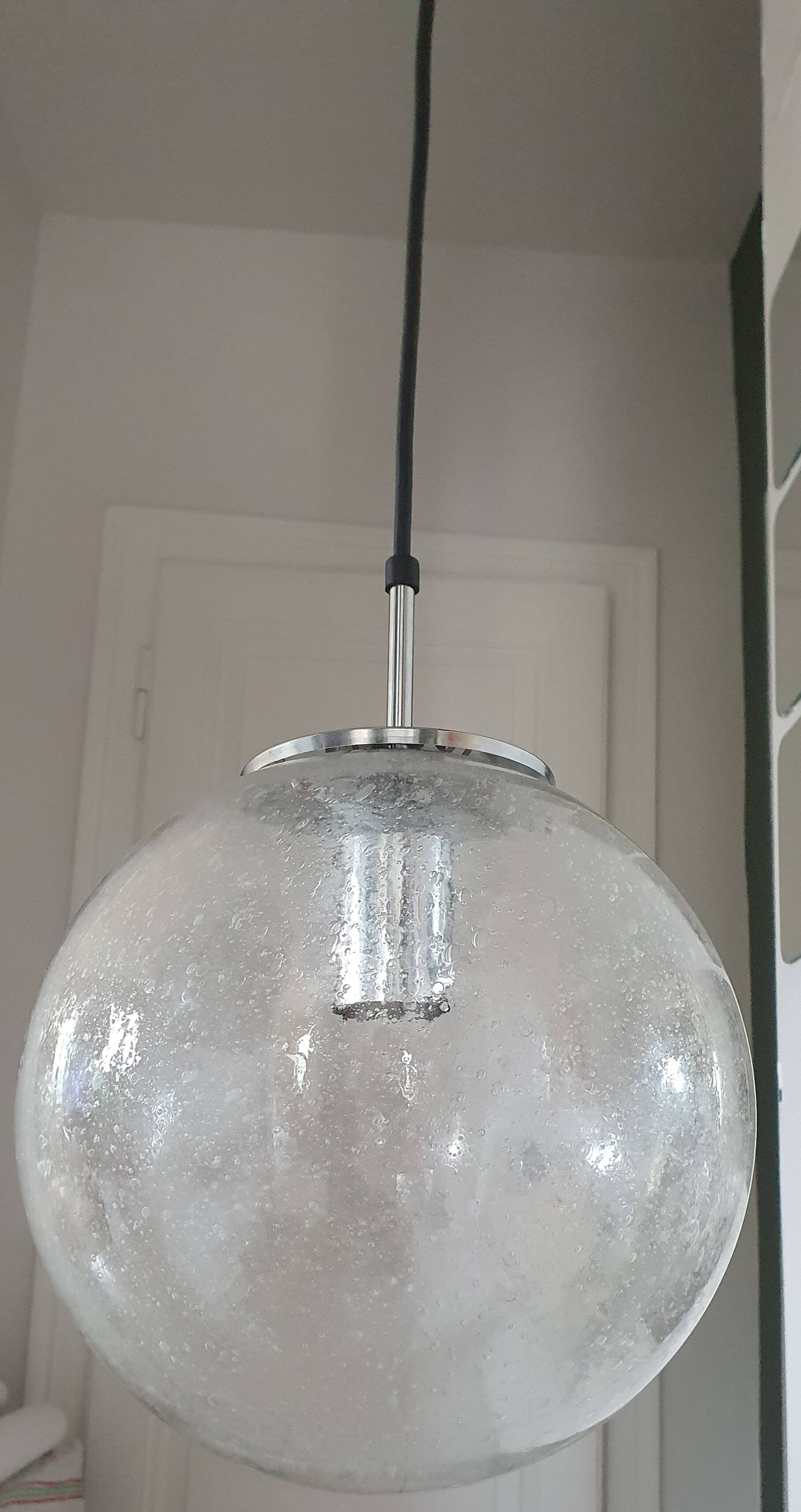 Pendant lamp Space-age Limburg Glasshutte 60s