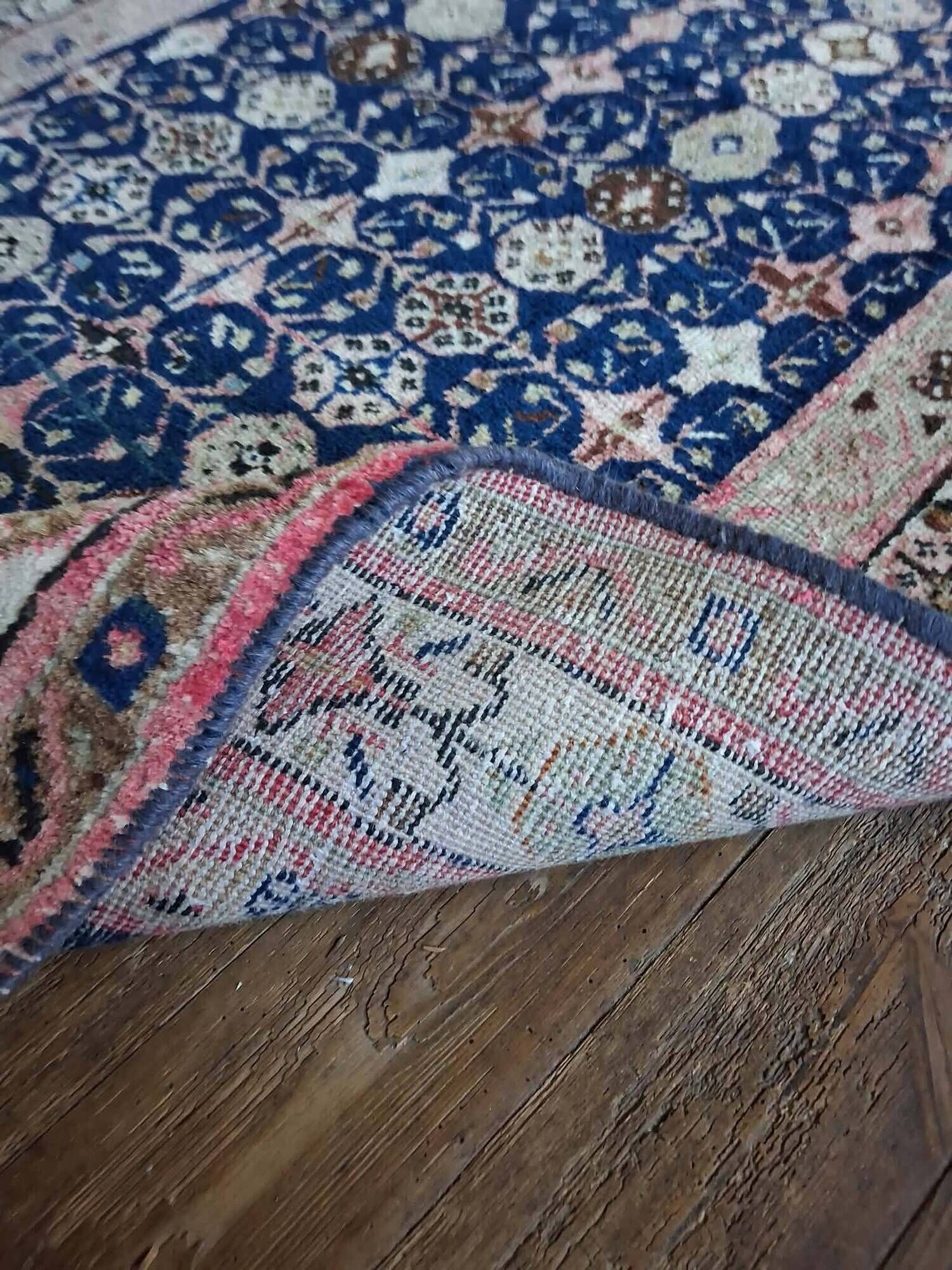 Handmade Persian Veramin hallway rug 264x106cm