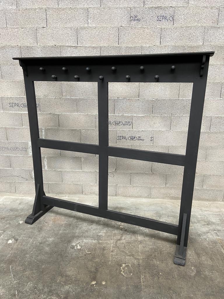 Vintage wooden restaurant cloakroom