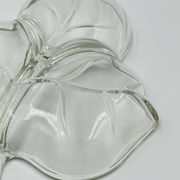 Vintage glass leaf dish