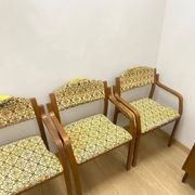 Bentwood armchairs, mid-century, upholstered, TON, 1960s, Czechoslovakia