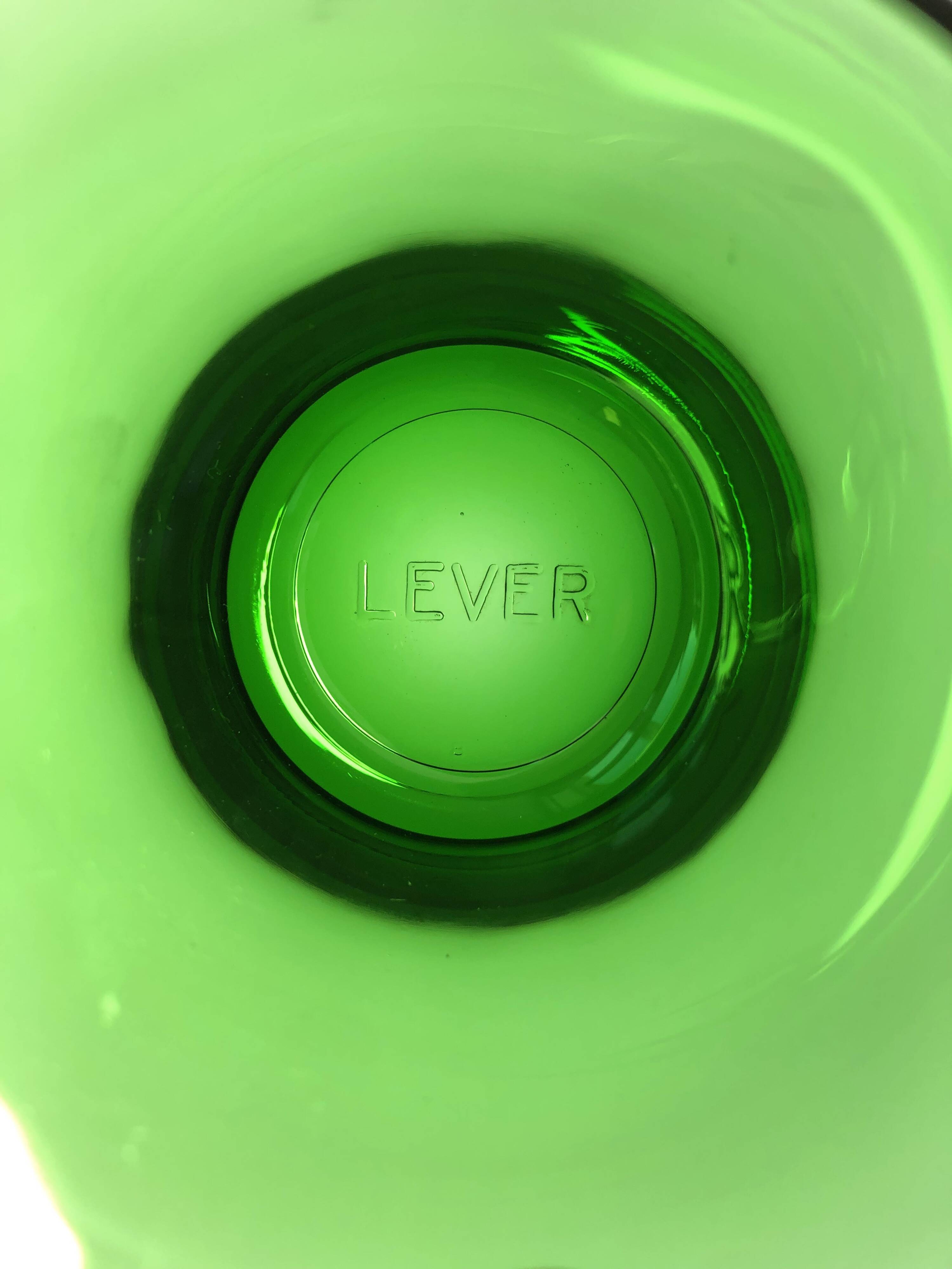 Set of 5 Luminarc green tumbler glasses