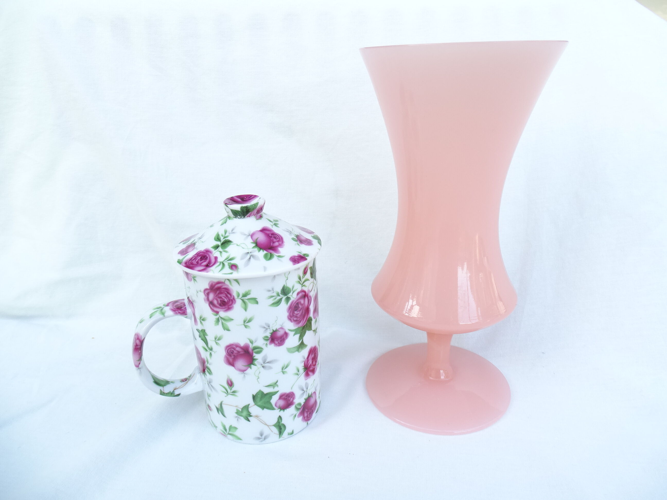 Pink opaline vase