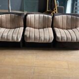 Set of 3 modular armchairs 70s vintage