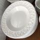 Dish set 60 pieces in white earthenware Italy Quadrifoglio
