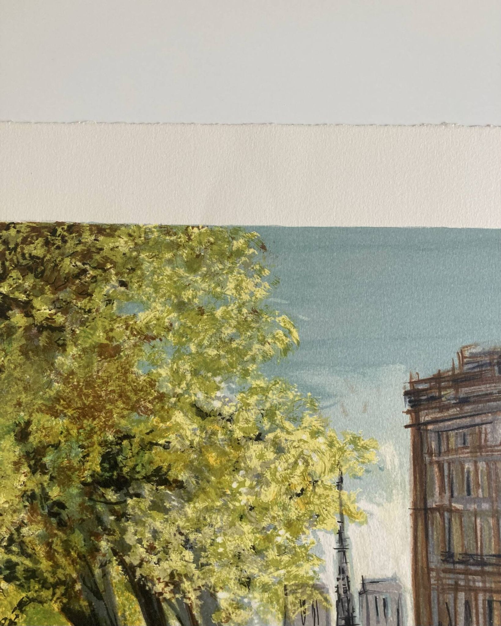 Lithograph signed by Michel Henry - The Île Saint Louis and Notre Dame