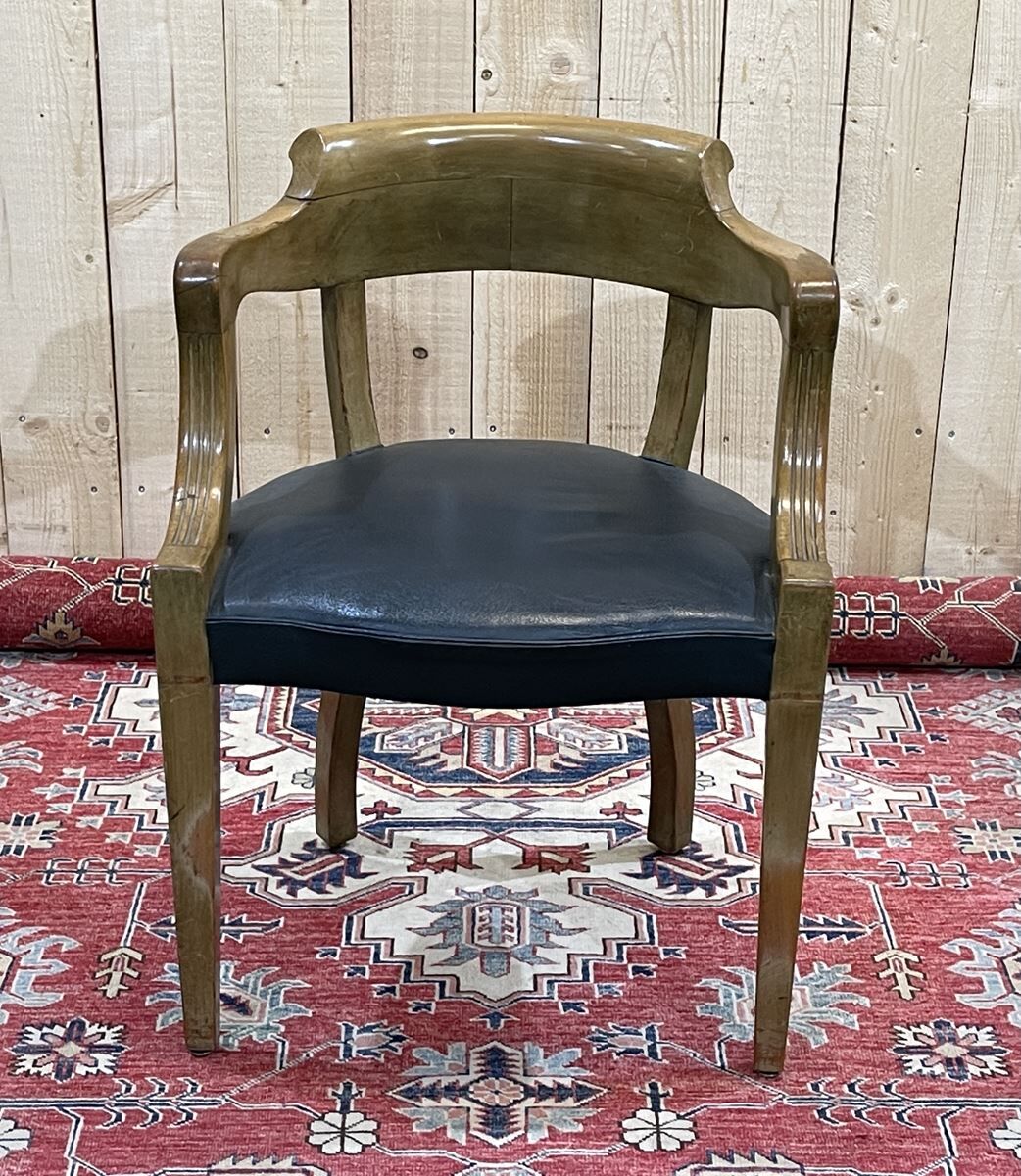 1930s beech and skai office chair