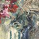 Oil on panel, still life, bouquet of flowers