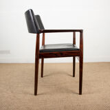 Danish Rosewood and Leather armchair by Erik Worts for Soro Stolefabrik.