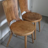 2 chairs baumann "dove" clear beech