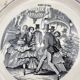 Set of 2 talking plates in Choisy-le-Roi porcelain