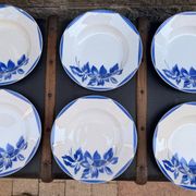 6 deep plates in Sarreguemines Digoin earthenware
