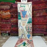 Handmade Berber Bohemian Wool Runner Rug