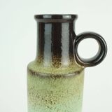 1960s 70s vintage scheurich VASE model 401-28 shades of green and brown