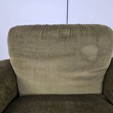 Pair of vintage armchairs from the 70s in green fabric, 1970