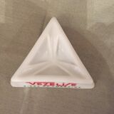 Advertising ashtray beer of vezelise triangular shape
