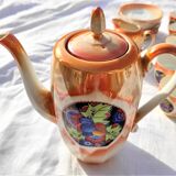 Service à café complet avec 10 tasses art déco en porcelaine de czechoslovakia