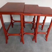 Ensemble de trois tables Pologne Cracovie années 1930