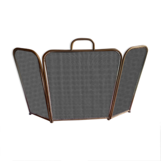 English brass fire screen circa 1900