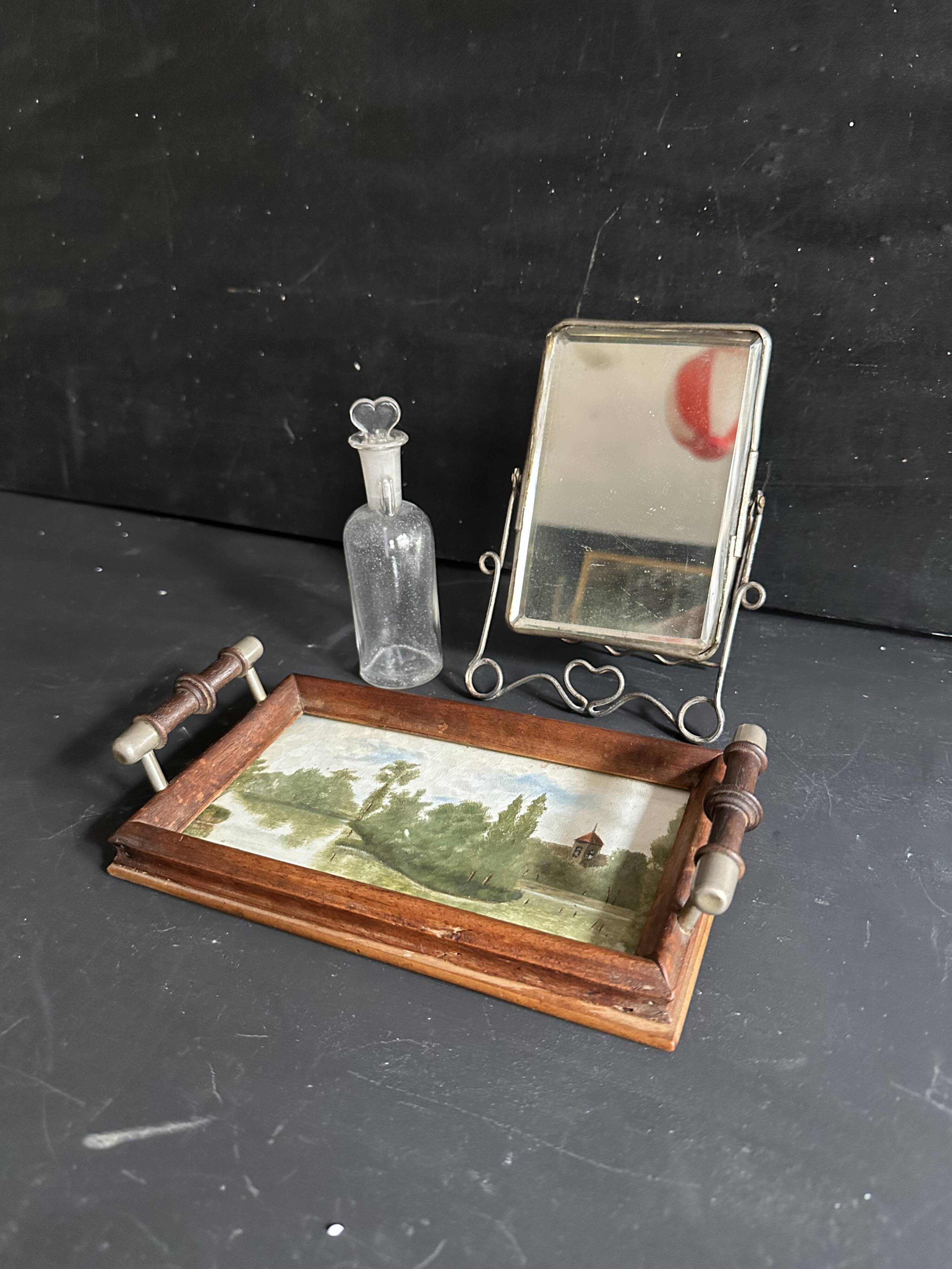 Flacon d’apothicaire ancien en verre, vers 1900