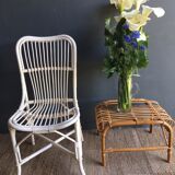 White rattan chair