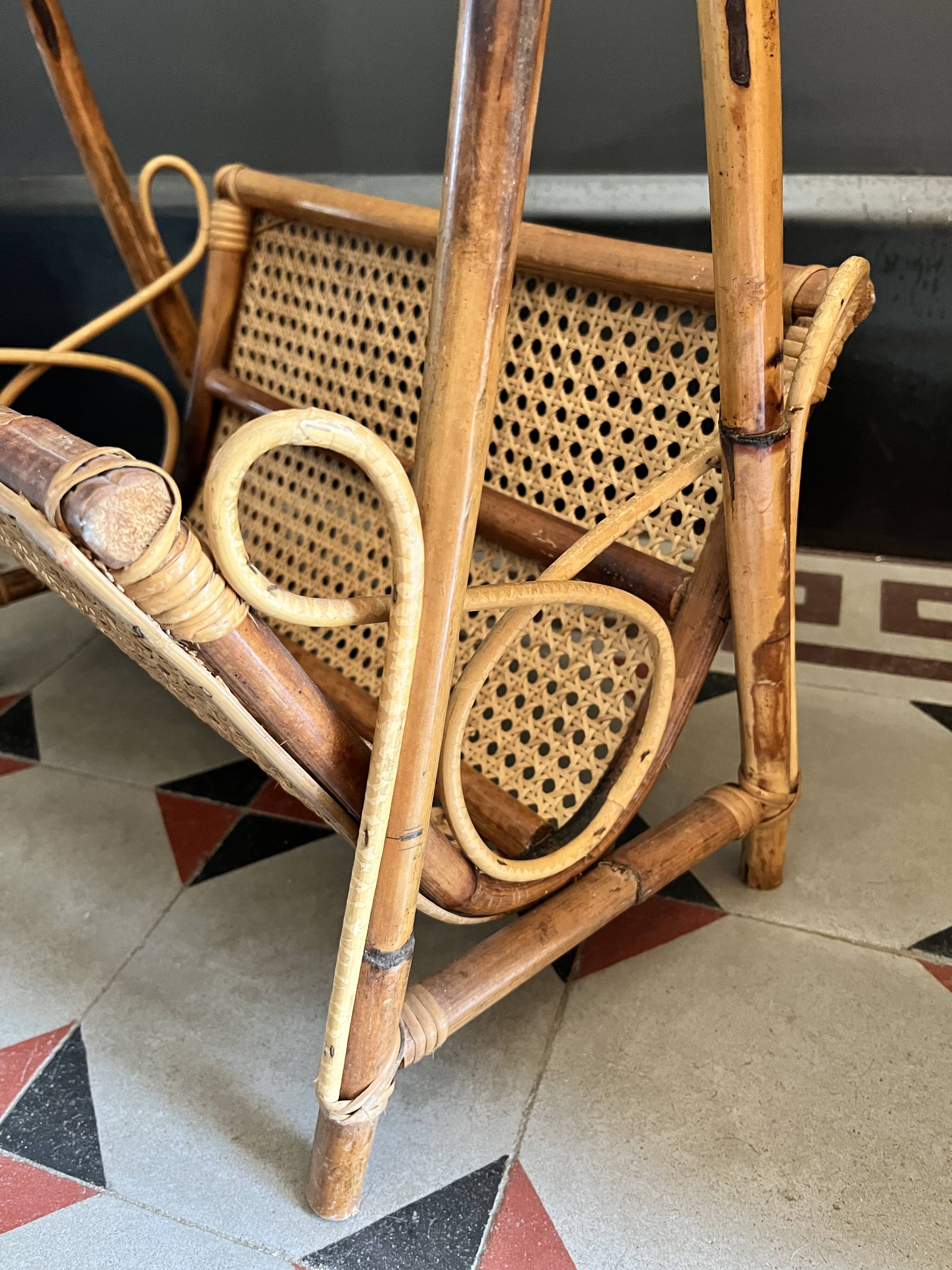 Rattan and canning magazine holders