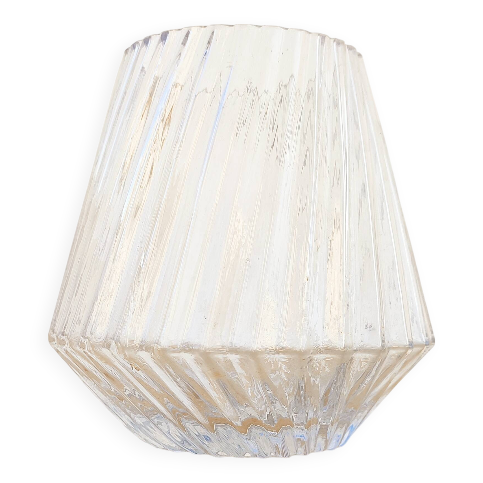 Contemporary embossed crystal vase