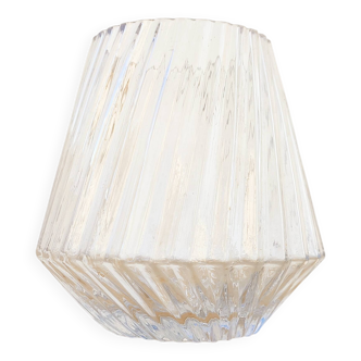 Contemporary embossed crystal vase