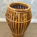 Bamboo umbrella stand attributed to Franco Albini for Bonacina, Italy, 1950s.