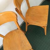 Pair of chaises bistrot vintage wood