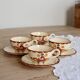 Vintage tea cups in Longchamp earthenware - Agen model