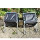 Pair of Vintage Hans Eichenberger Lounge Chairs in Faux Leather and Chrome Steel