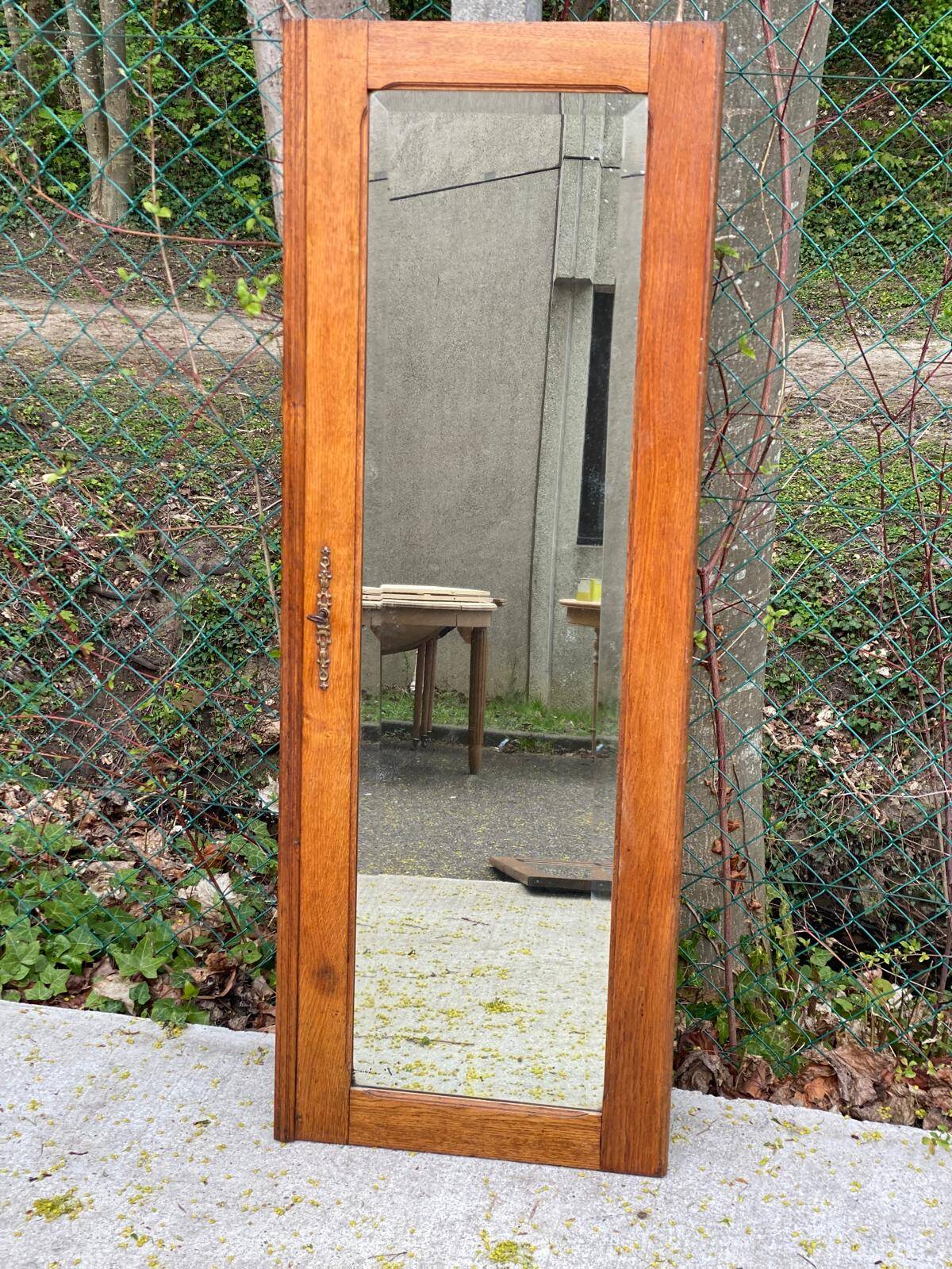 Vintage oak mirror 48x133cm