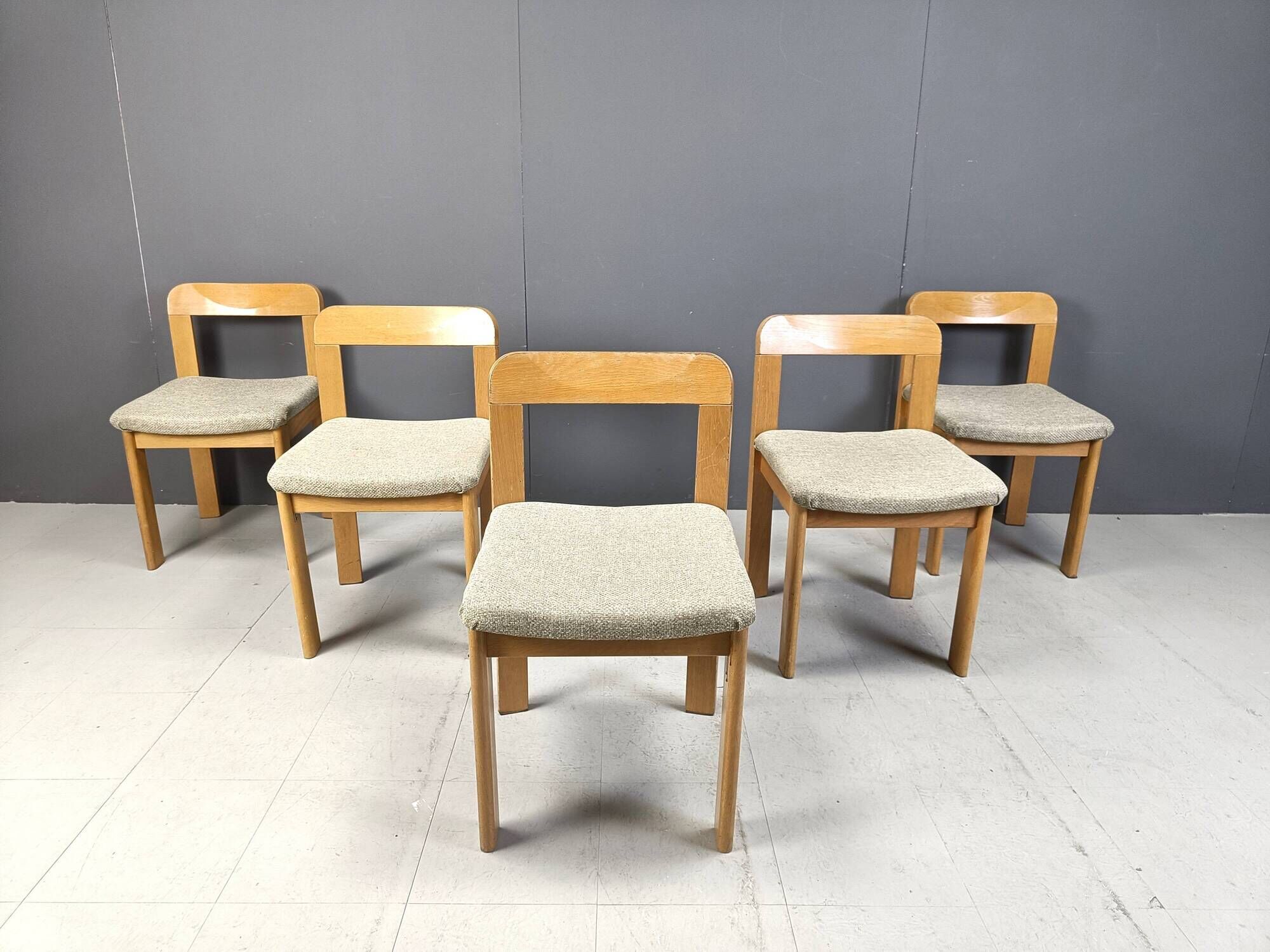 Vintage brutalist dining chairs, 1970s