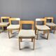 Vintage brutalist dining chairs, 1970s