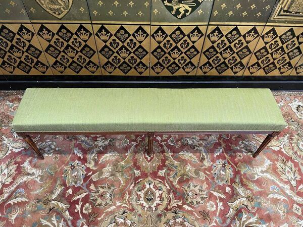 Grande banquette - banc d'office de style Louis XVI