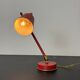 Stilux Milano Table Lamp 1950s Red Double Jointed Conical Shade