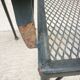 Series of 5 armchairs, openwork metal garden chairs, 60s/70s, stackable