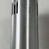 Set of 3 vintage brushed metal pendants, France, 1970.