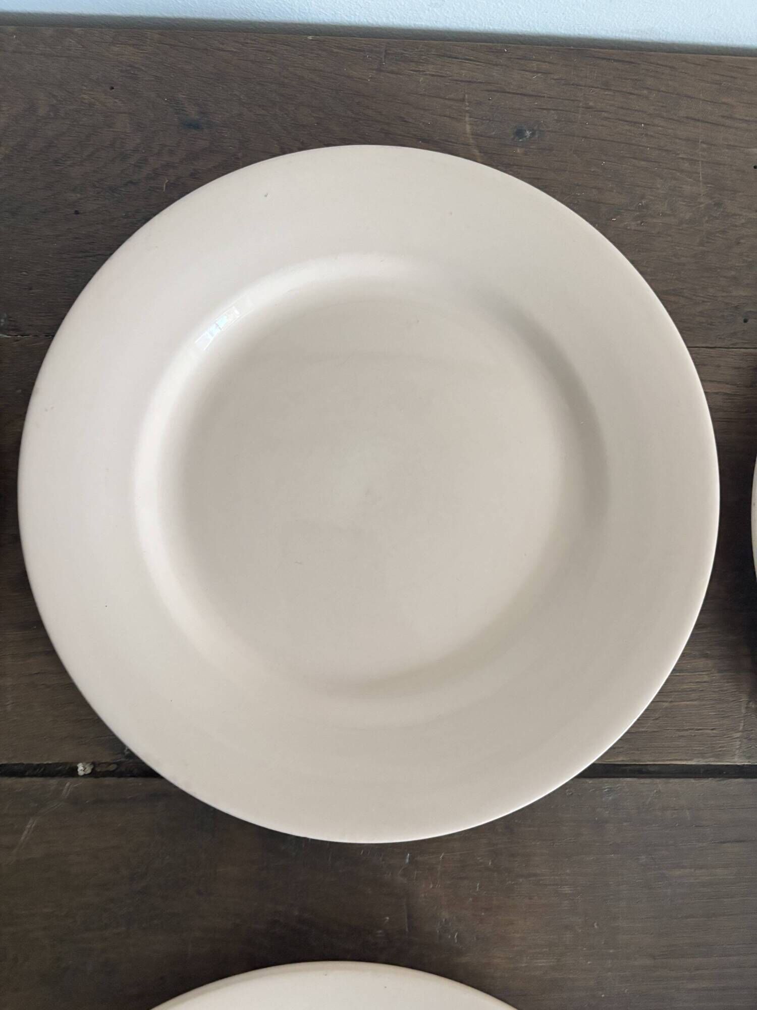 Set of 12 vintage plates Digoin Sarreguemines – Powder pink