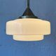 Lustre Art Déco opaline style Bauhaus