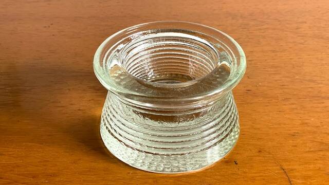 Vintage glass paperweight tray