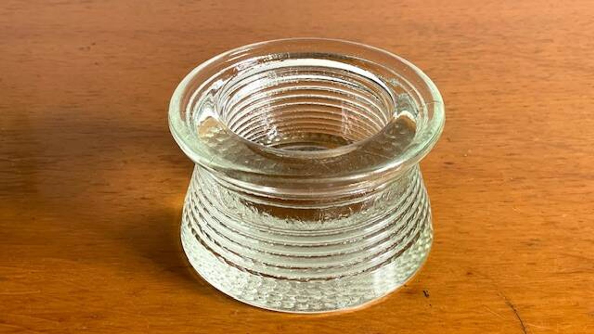 Vintage glass paperweight tray