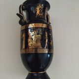 Petit vase noir et or