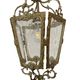 Antique Louis XV style brass lantern chandelier - Vintage