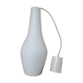 Suspension " goutte d'eau " en opaline blanche années 60/70