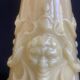 Pair of vintage Vierzon beige opaline vases