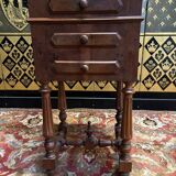 Henri II bedside table in walnut